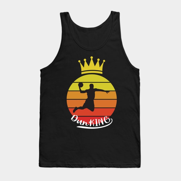 Retro vintage dunking basketball king Tank Top by IceShirts